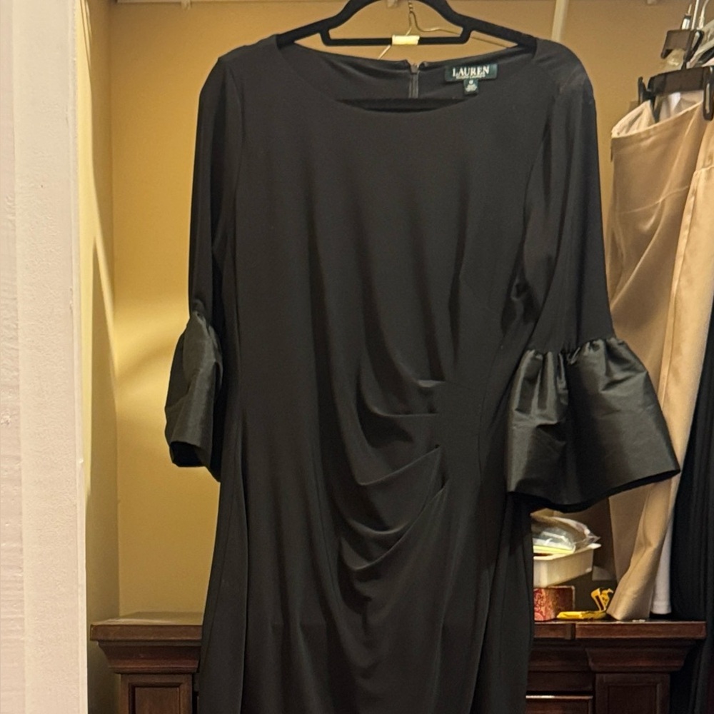 Ralph Lauren Elegant Black Long Sleeve Dress